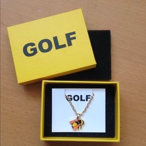 Gold plated Golf wang necklace